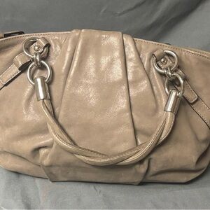 Coach Madison Sophia Metallic Taupe Satchel